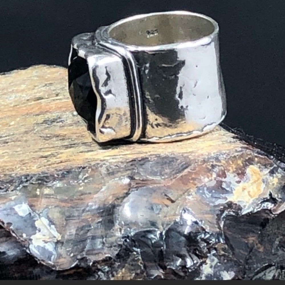 Silpada Solid Sterling Silver Ring With Smoky Bro… - image 7